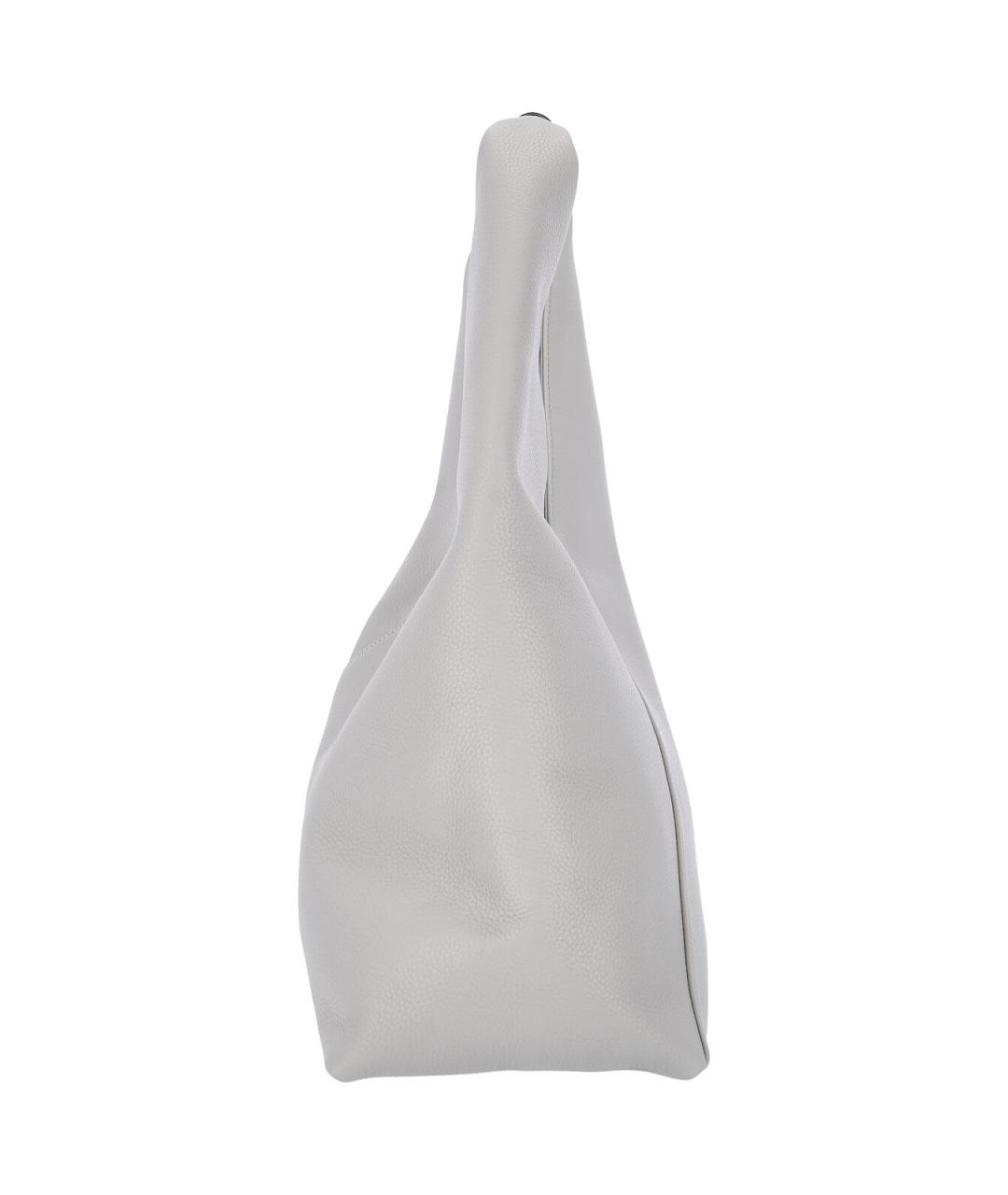 MM6 MAISON MARGIELA Серая кожаная сумка через плечо, фото 5