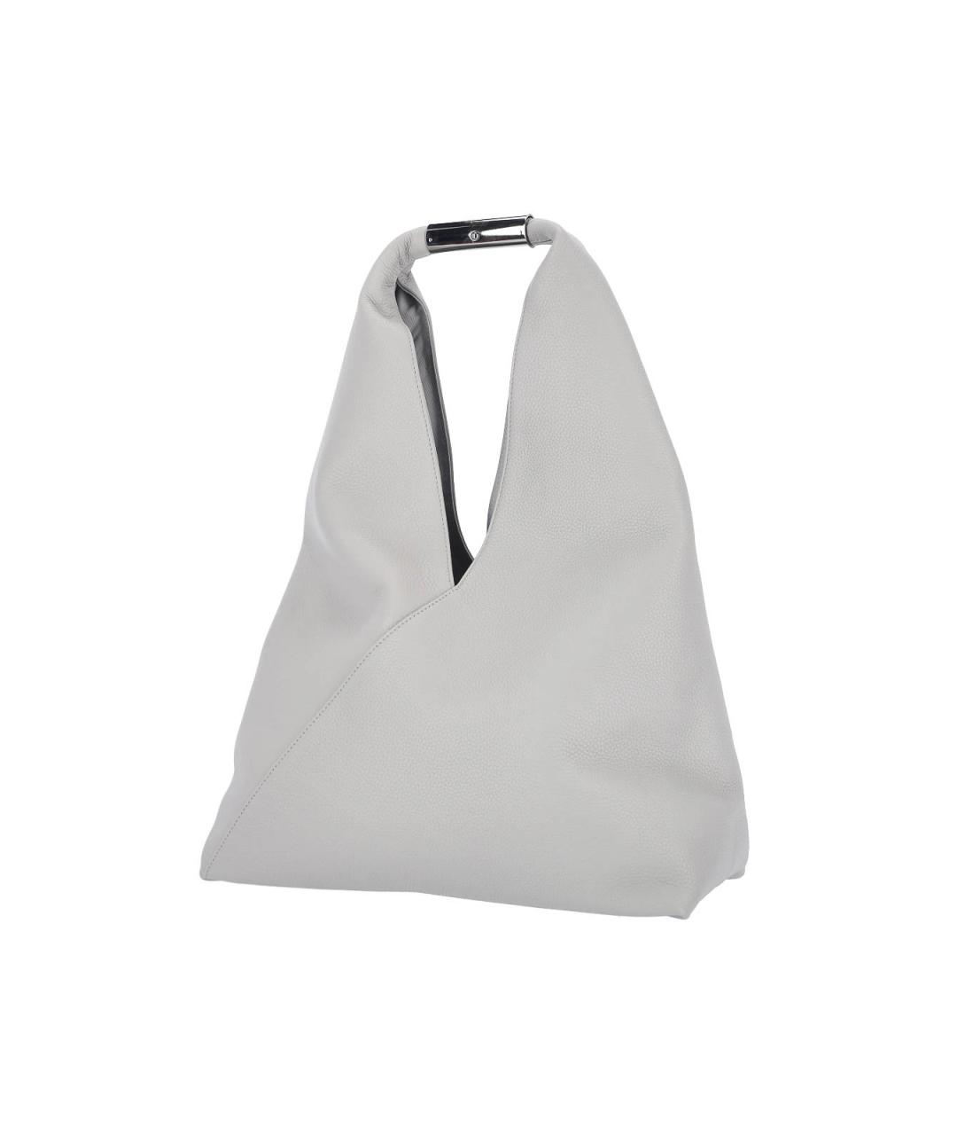 MM6 MAISON MARGIELA Серая кожаная сумка через плечо, фото 2