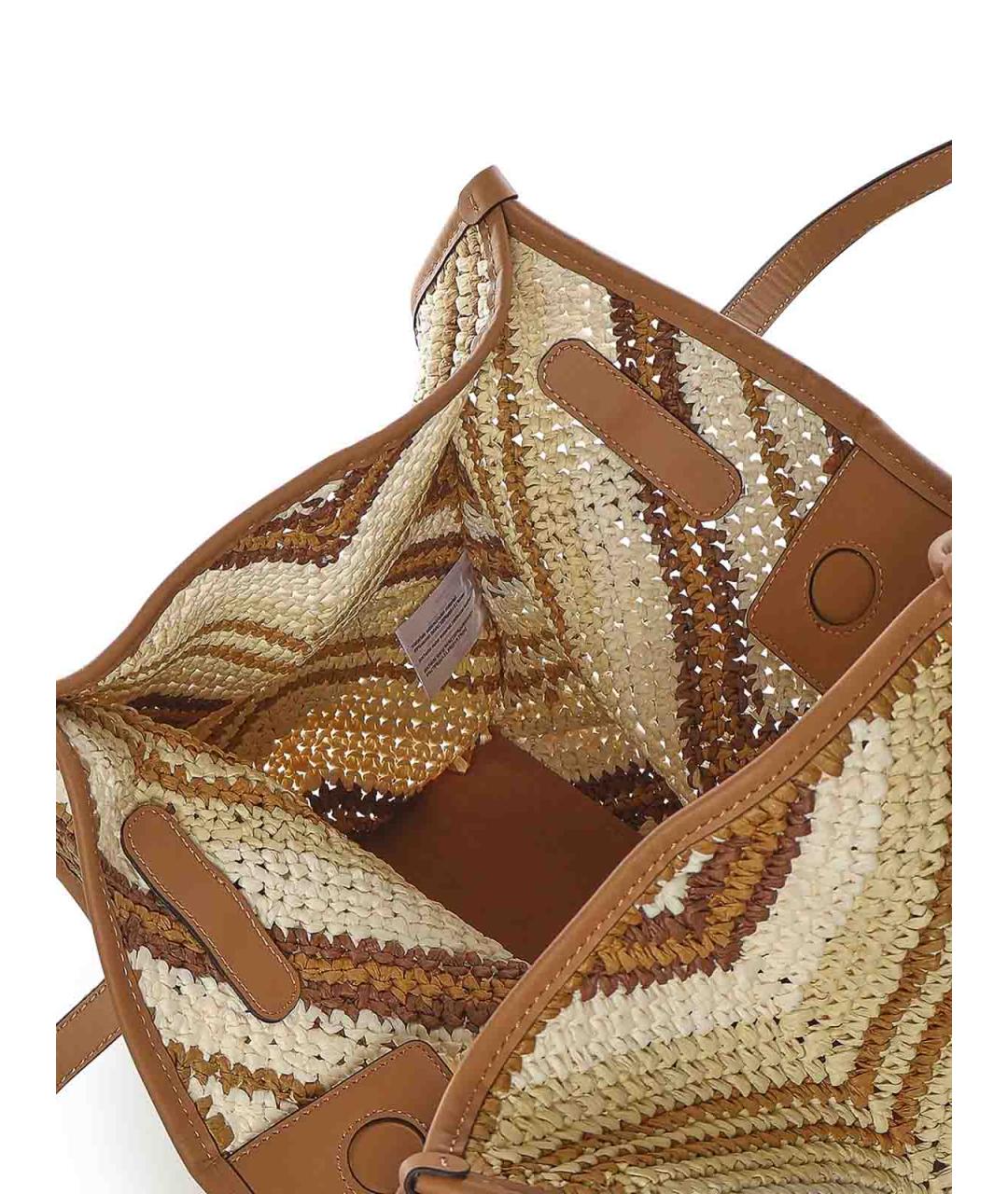 Gianni Chiarini Коричневая плетеная сумка тоут, фото 4