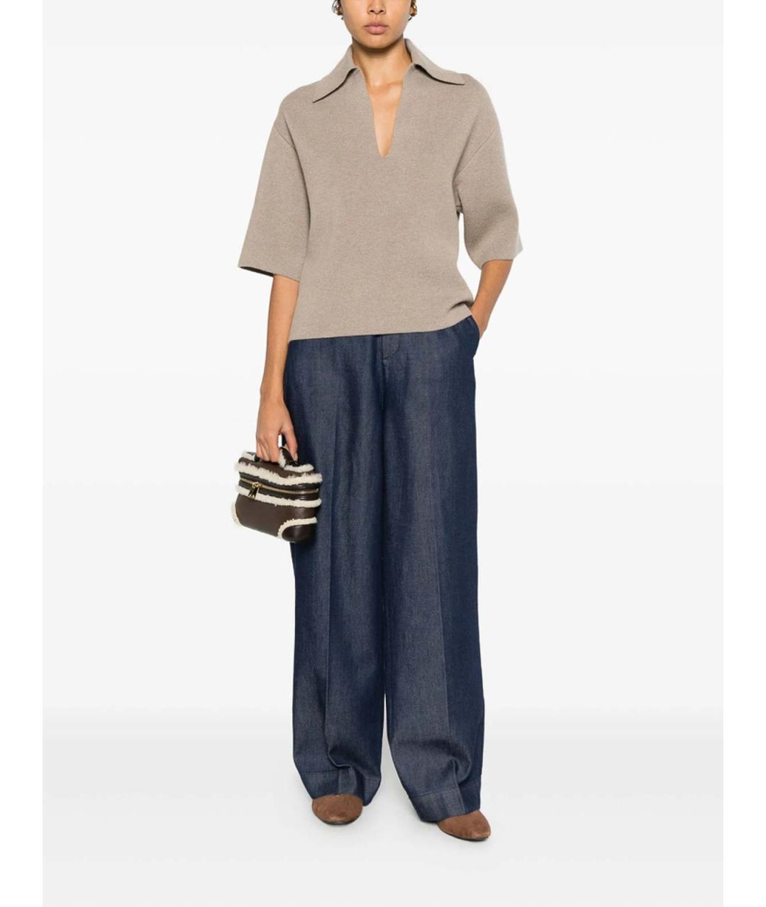 CALVIN KLEIN Синие хлопковые прямые джинсы, фото 4