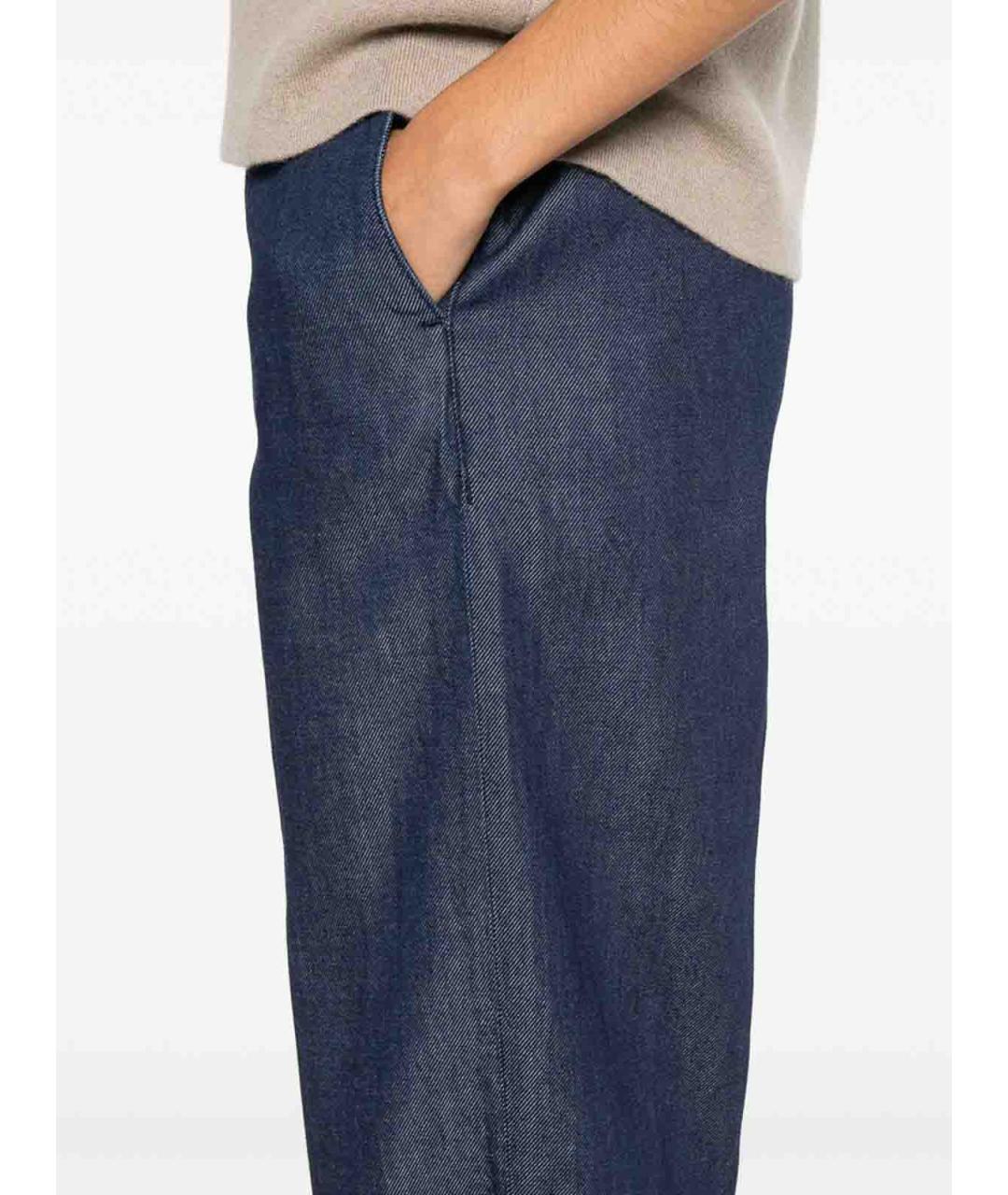 CALVIN KLEIN Синие хлопковые прямые джинсы, фото 2
