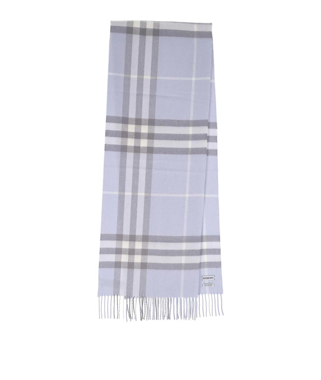 BURBERRY Голубой кашемировый шарф, фото 1