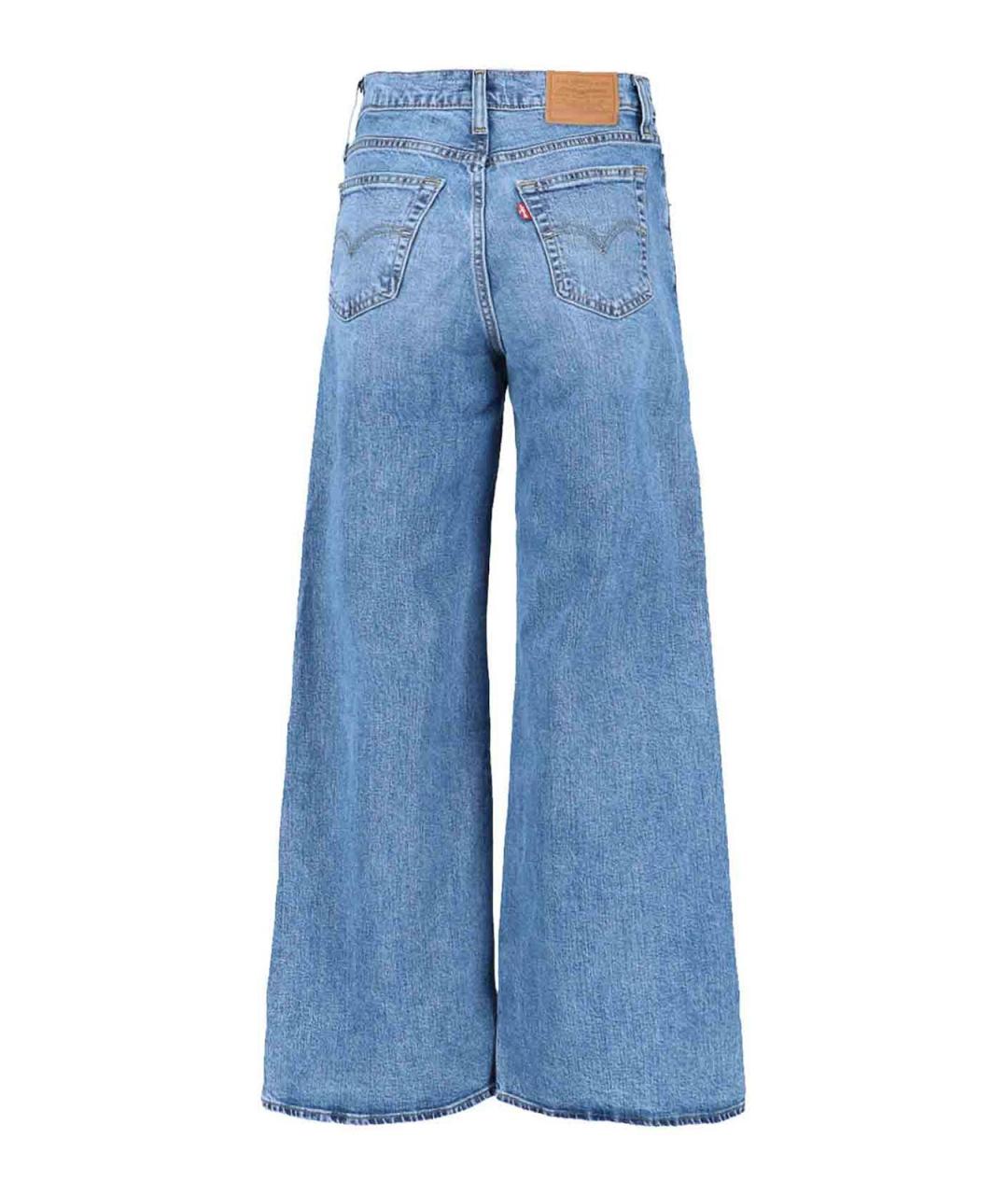 LEVI'S Синие хлопковые прямые джинсы, фото 2