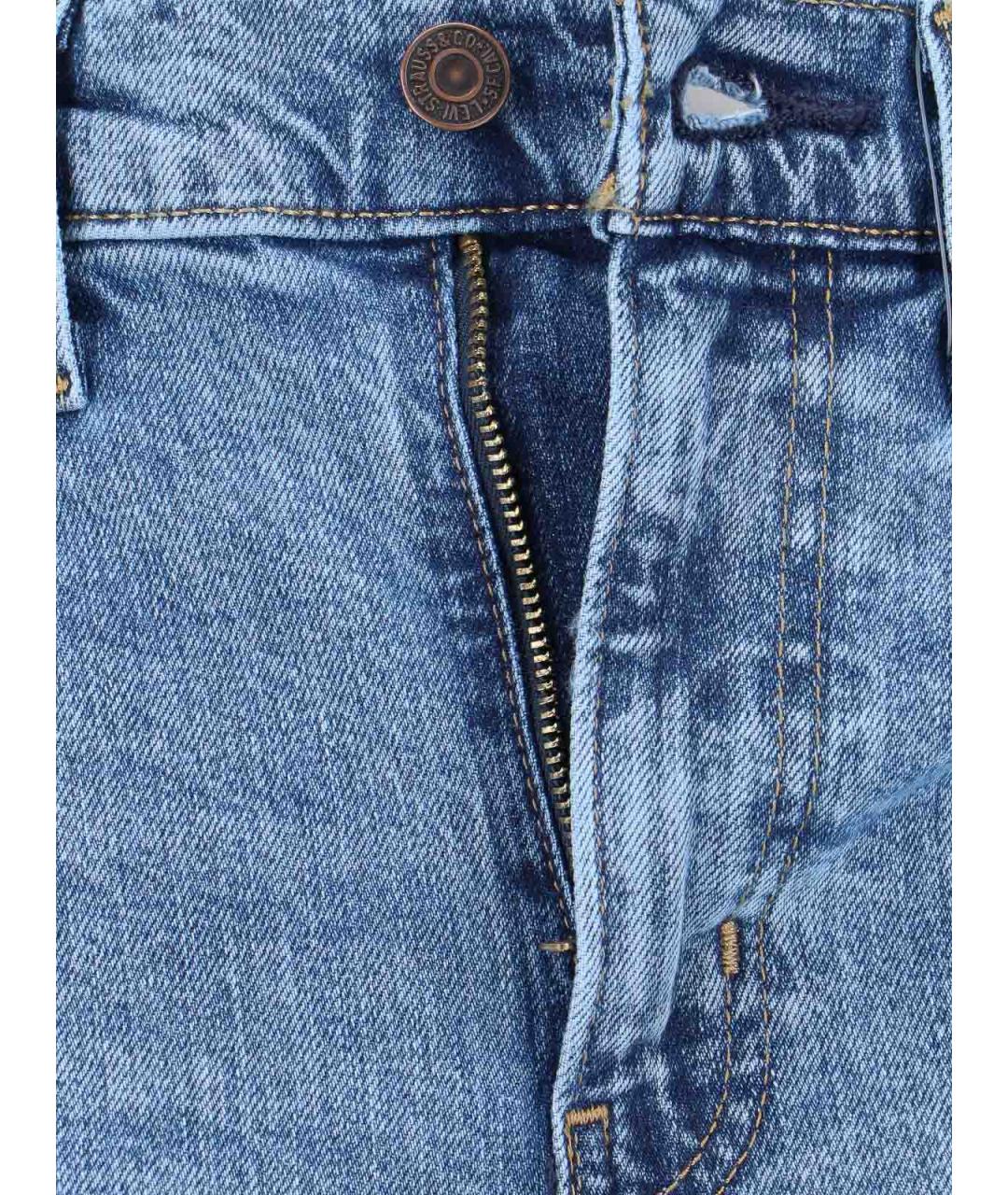 LEVI'S Синие хлопковые прямые джинсы, фото 5