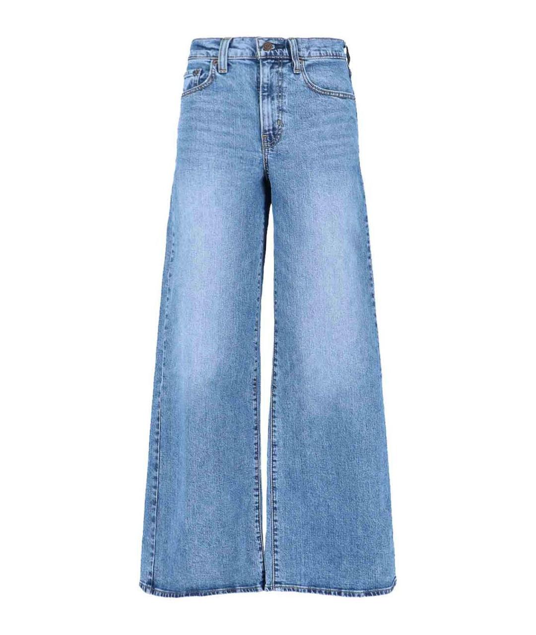 LEVI'S Синие хлопковые прямые джинсы, фото 1