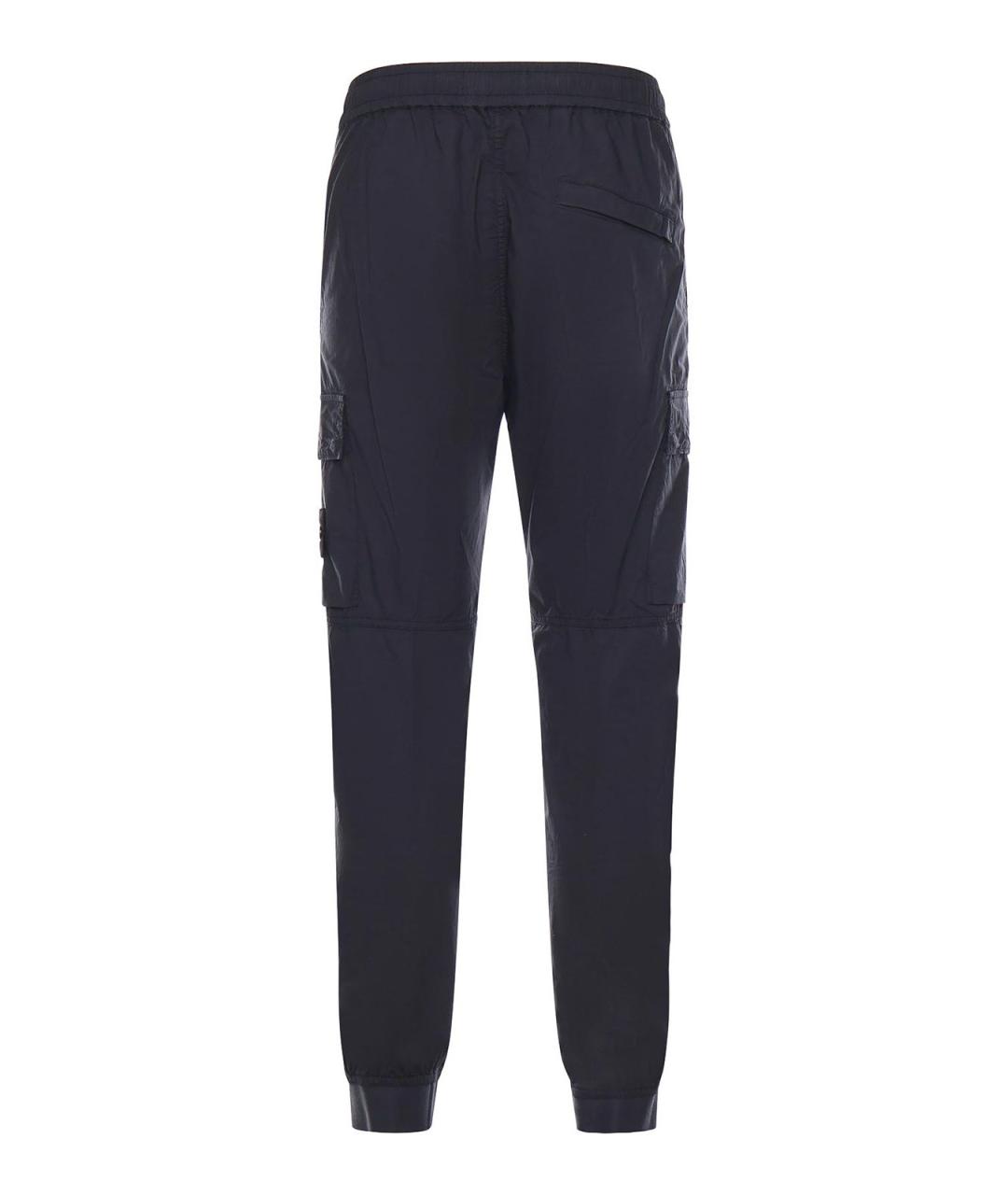 STONE ISLAND Синие хлопковые повседневные брюки, фото 3