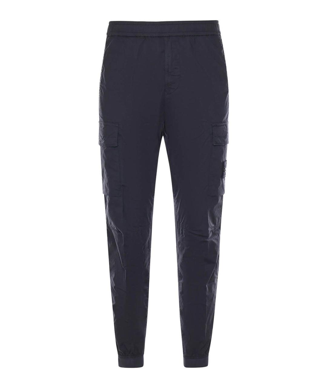 STONE ISLAND Синие хлопковые повседневные брюки, фото 1