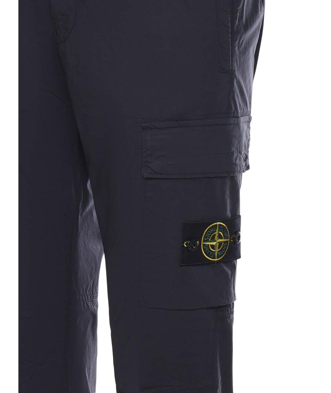 STONE ISLAND Синие хлопковые повседневные брюки, фото 2
