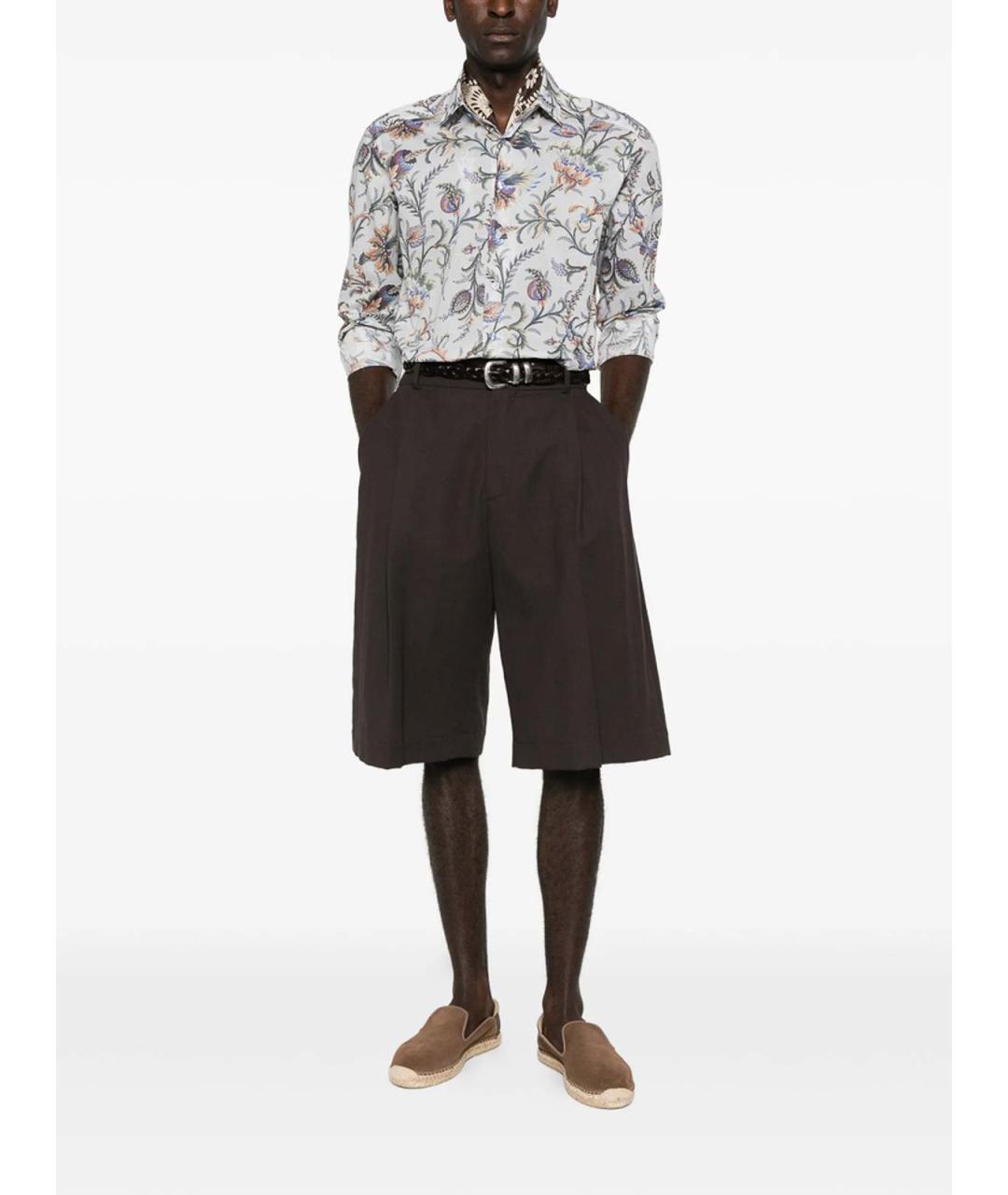 ETRO Синяя хлопковая классическая рубашка, фото 3