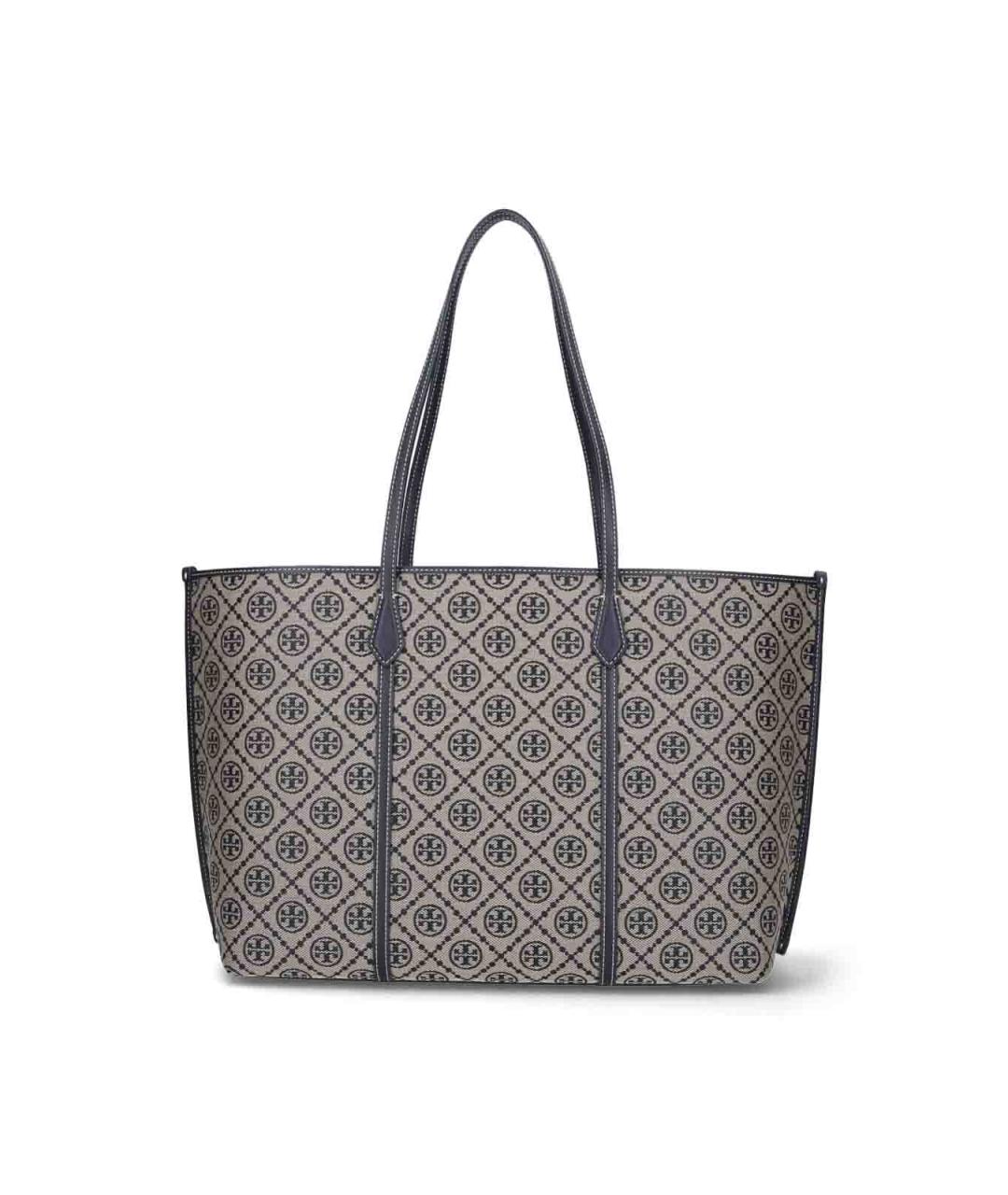 TORY BURCH Синяя хлопковая сумка тоут, фото 3