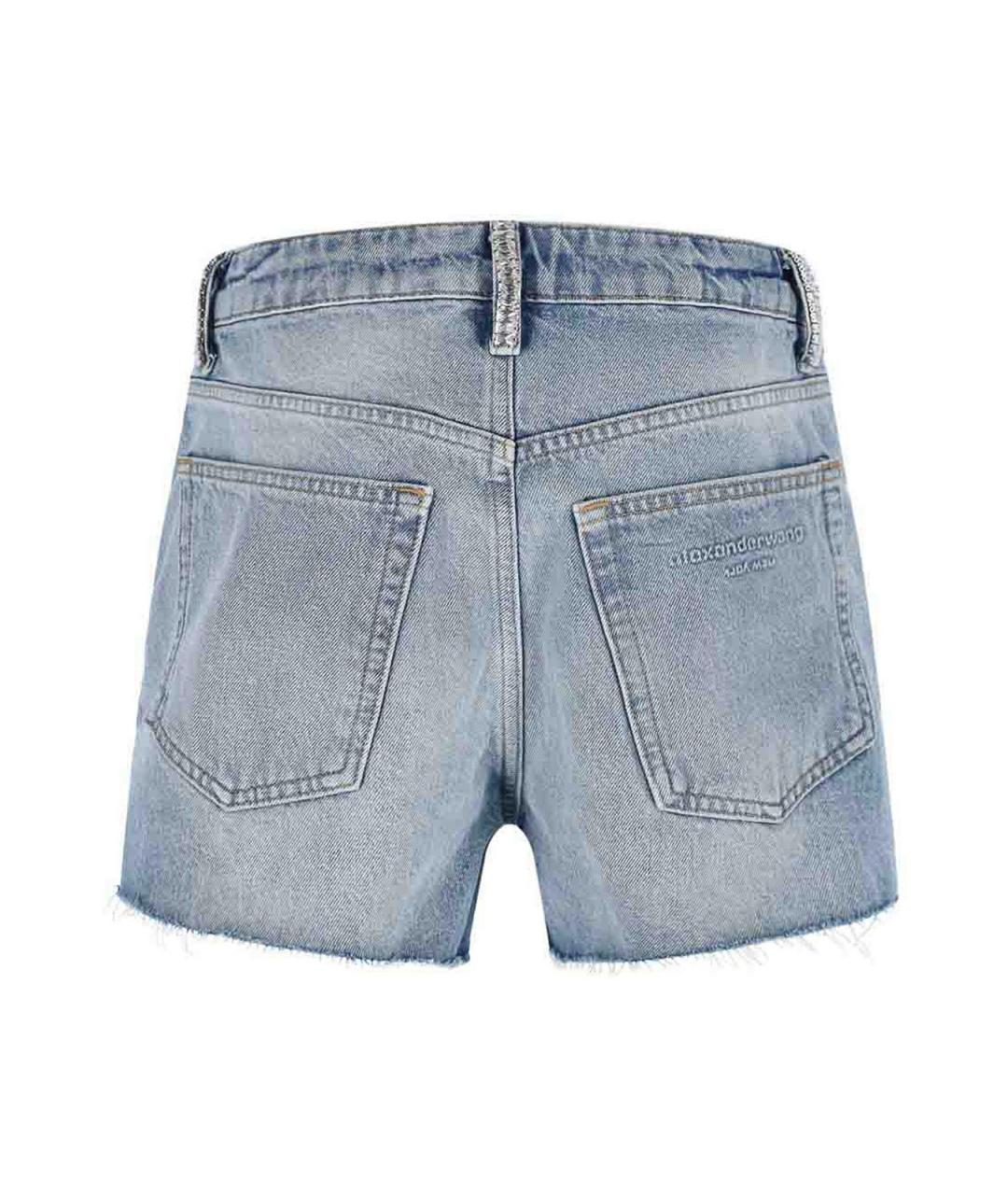 ALEXANDER WANG Синие хлопковые шорты, фото 2
