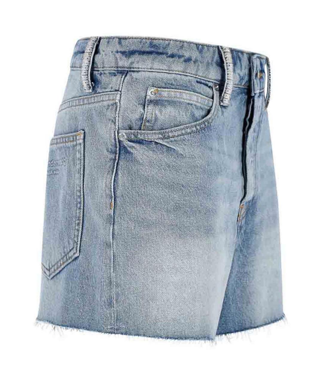 ALEXANDER WANG Синие хлопковые шорты, фото 3