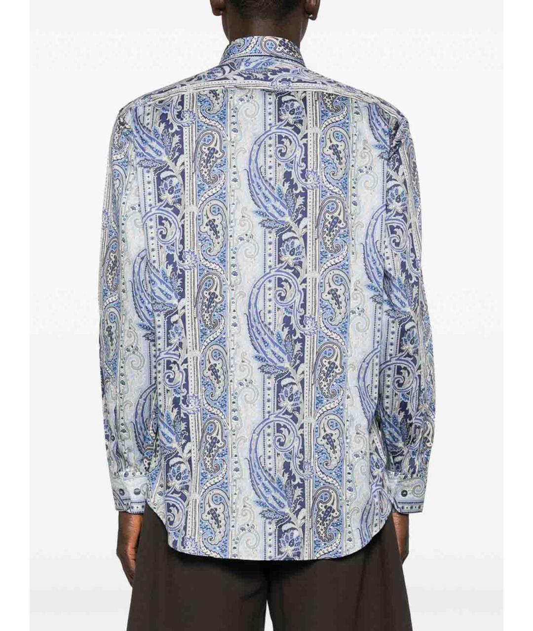 ETRO Синяя хлопковая классическая рубашка, фото 2