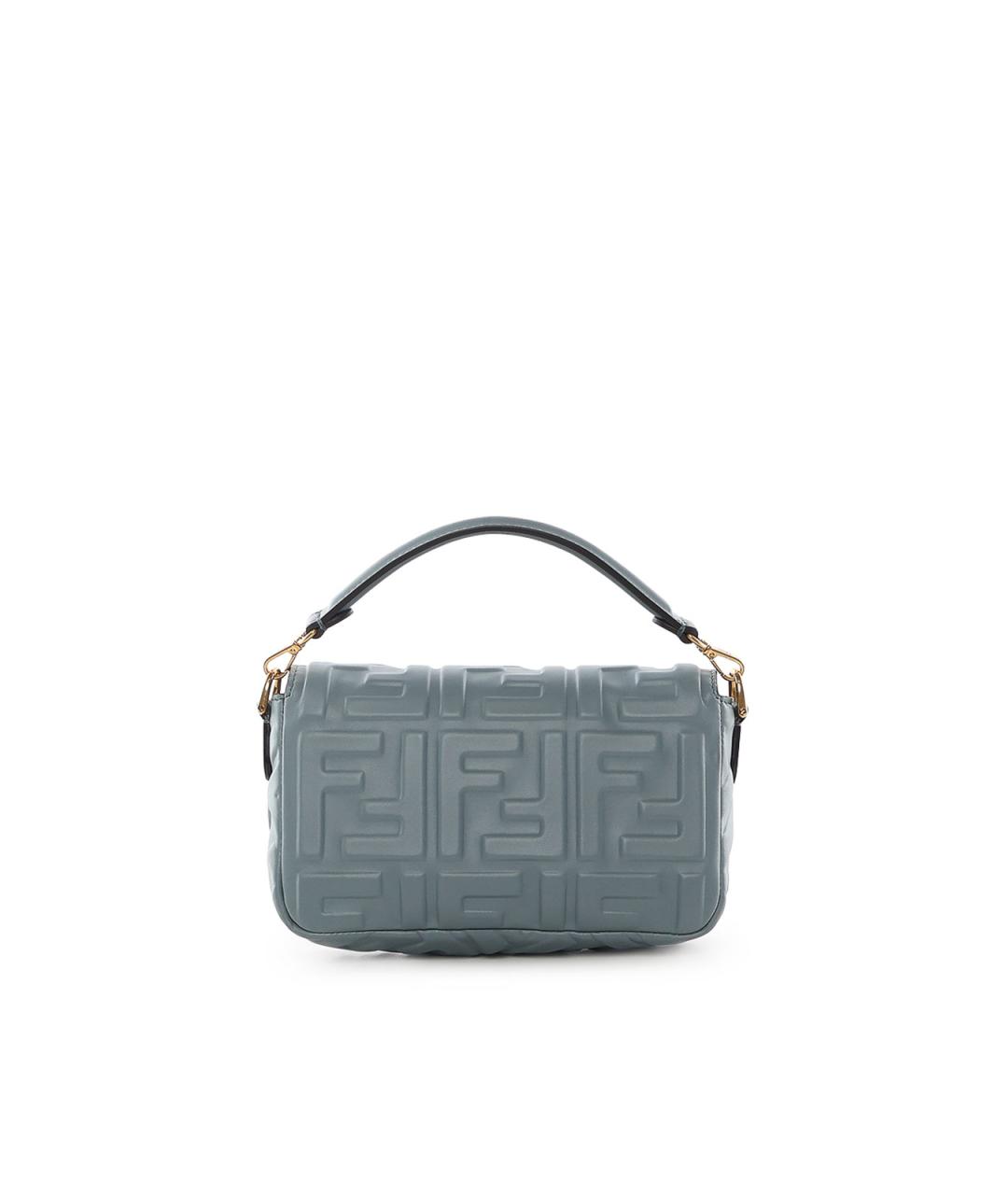 FENDI Голубая кожаная сумка через плечо, фото 3