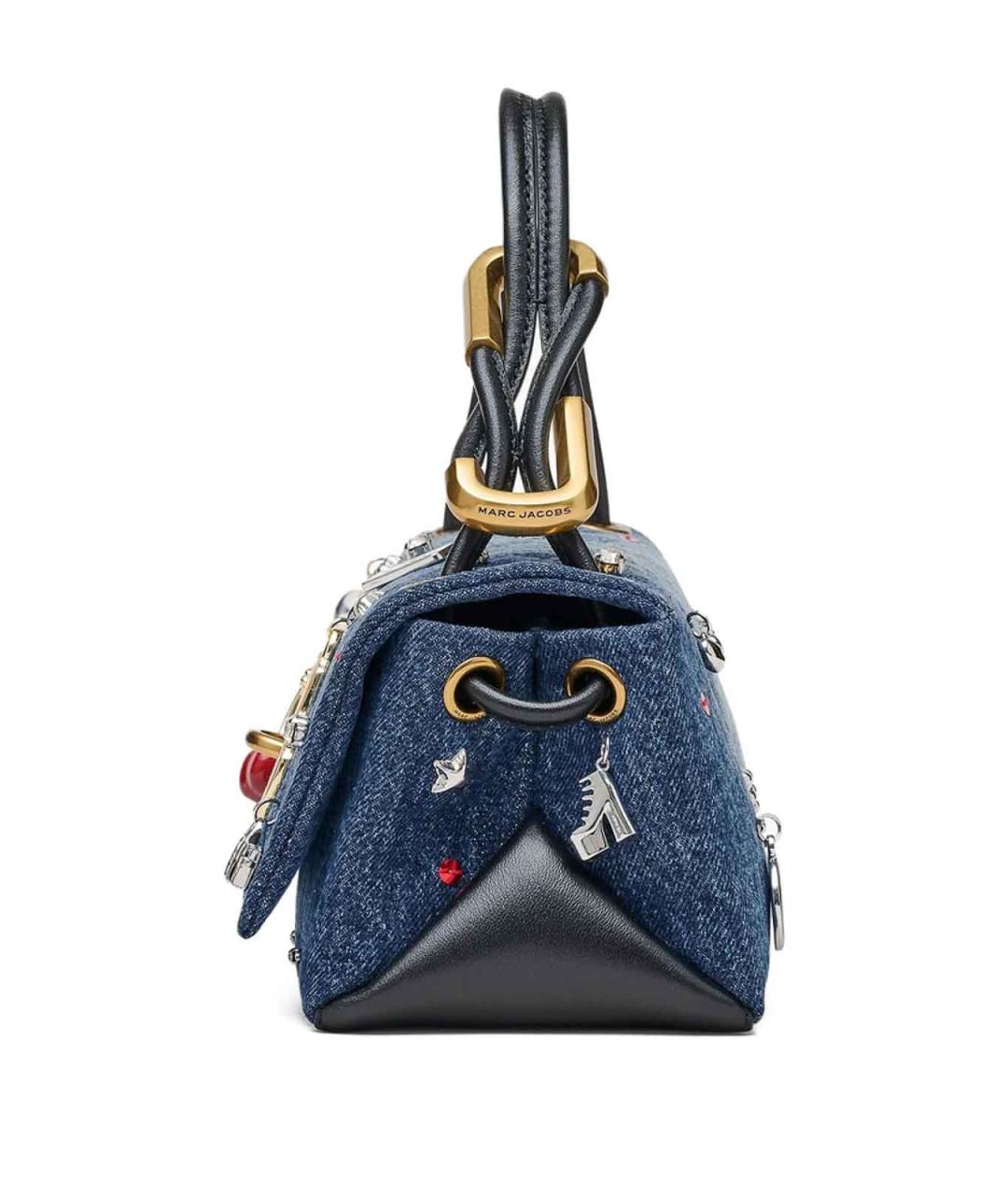 MARC JACOBS Синяя тканевая сумка с короткими ручками, фото 5