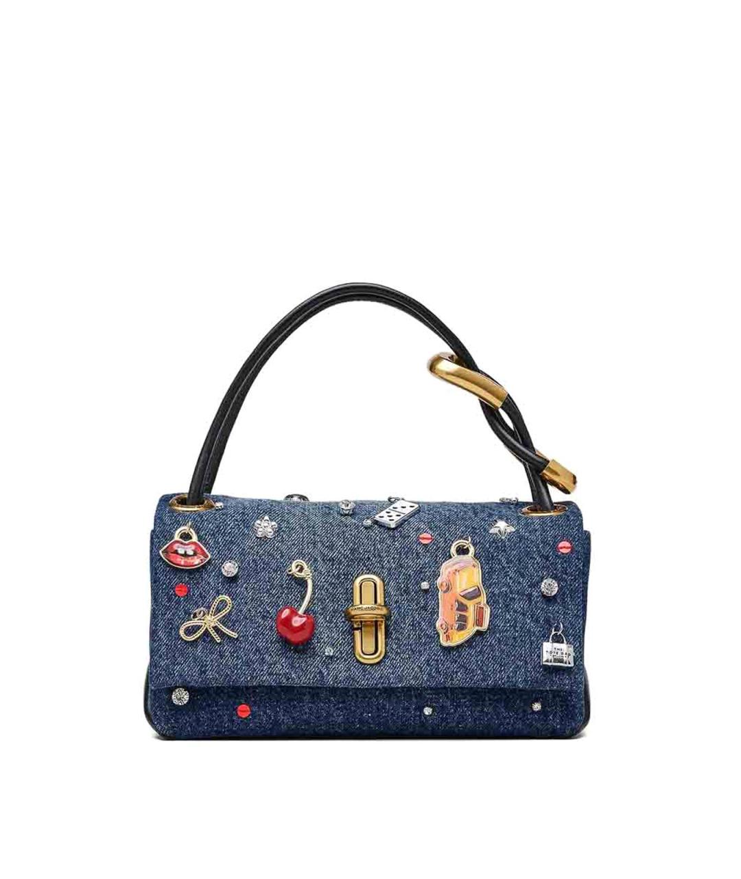 MARC JACOBS Синяя тканевая сумка с короткими ручками, фото 1