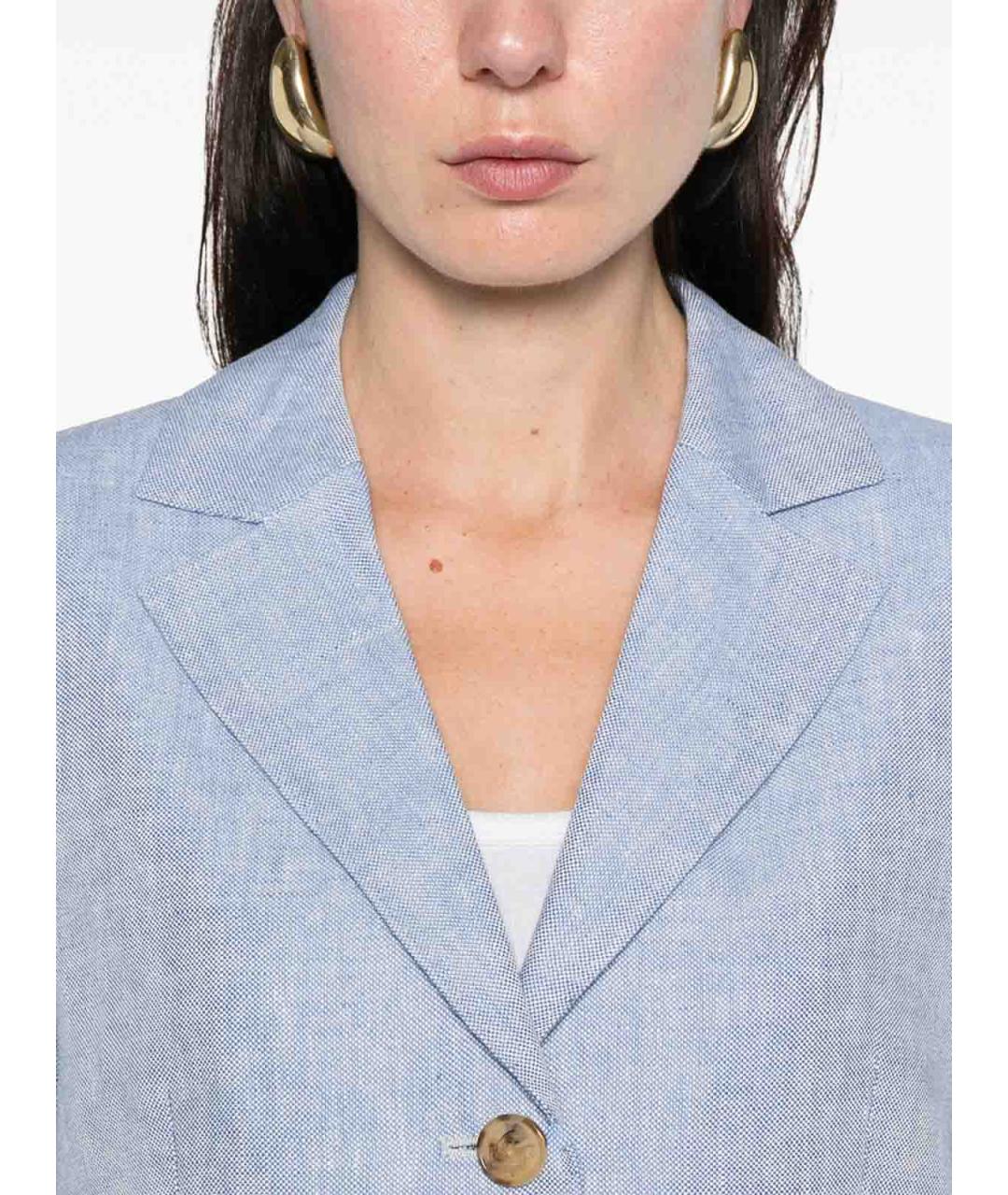 ETRO Синяя льняная куртка, фото 5