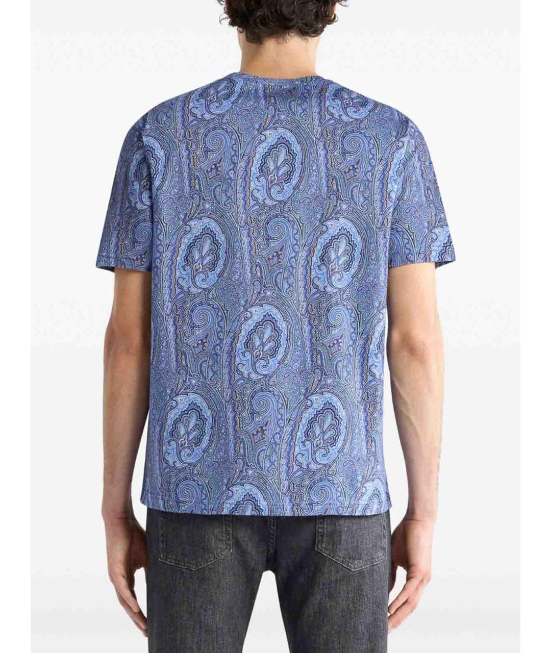 ETRO Синяя хлопковая футболка, фото 3