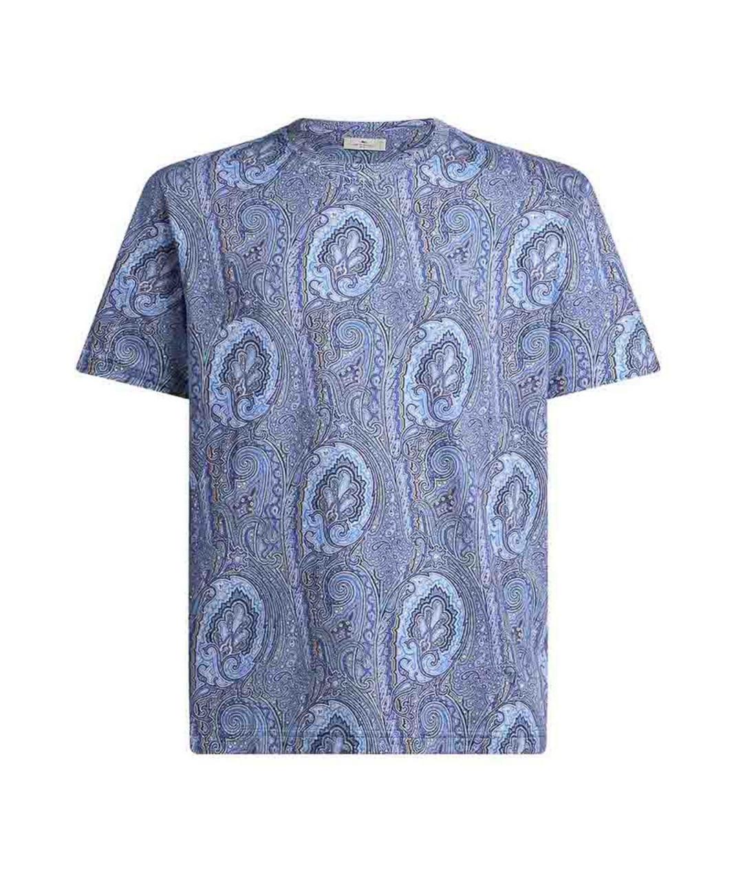 ETRO Синяя хлопковая футболка, фото 1