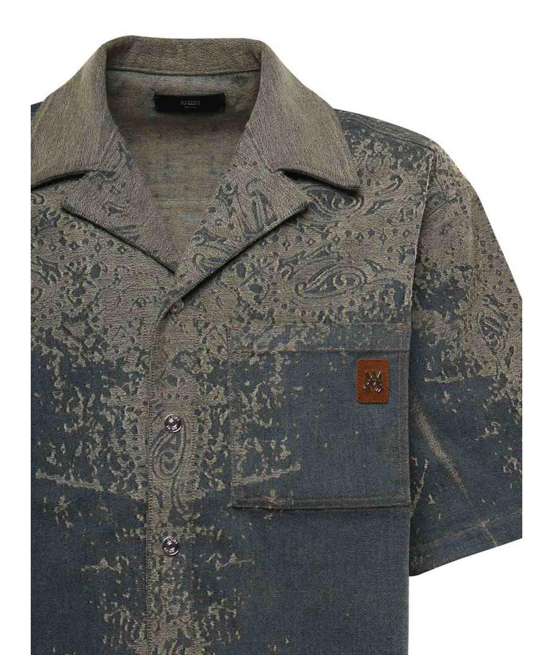 AMIRI Синяя хлопковая классическая рубашка, фото 2