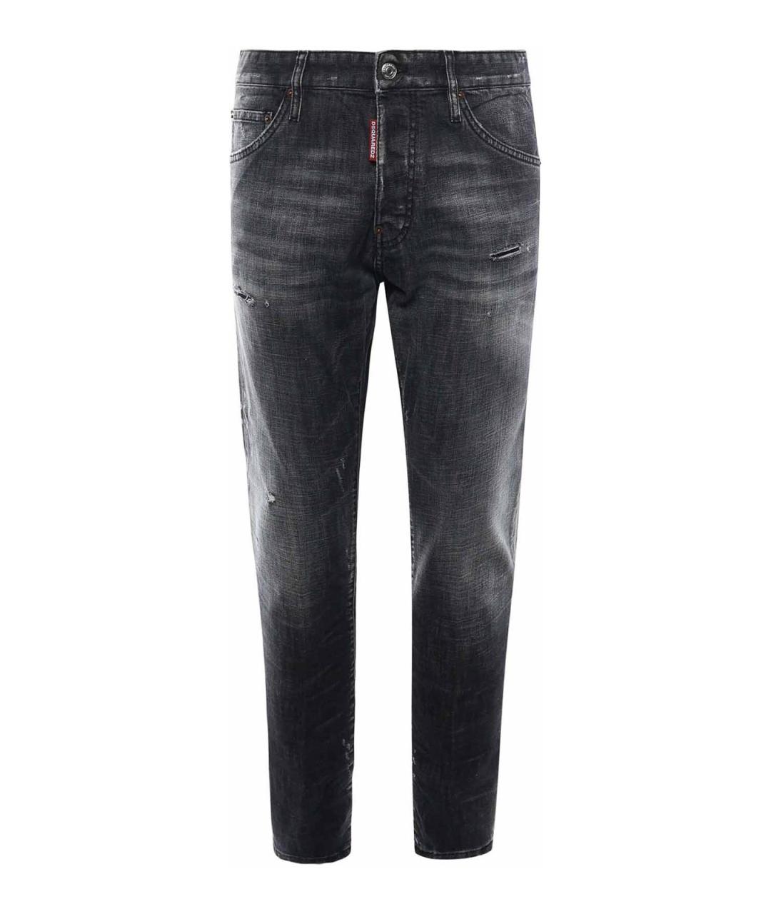 DSQUARED2 Черные хлопковые джинсы скинни, фото 1