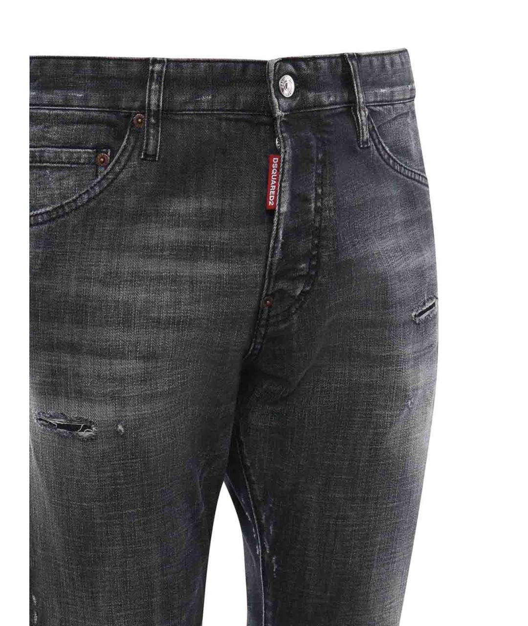DSQUARED2 Черные хлопковые джинсы скинни, фото 2