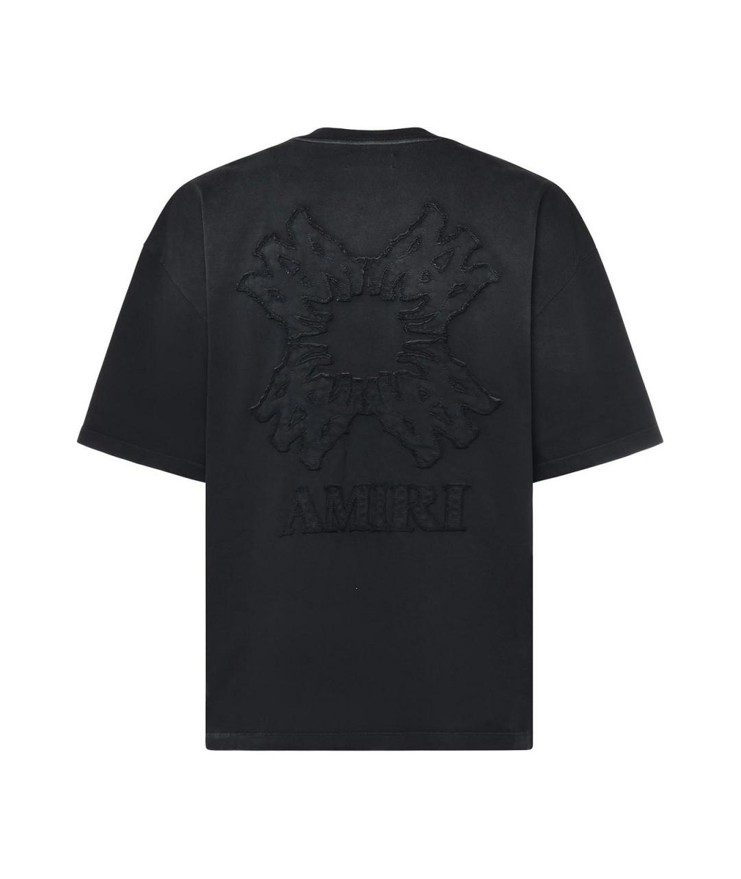 AMIRI Черная хлопковая футболка, фото 3