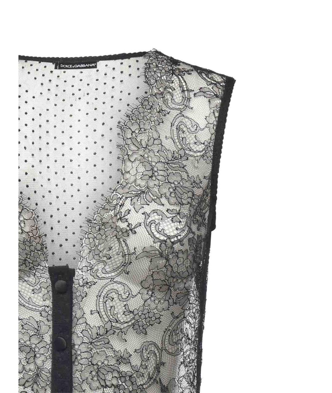 DOLCE&GABBANA Черная полиамидовая майка, фото 2