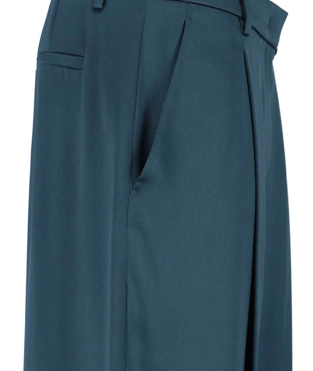 GIORGIO ARMANI Зеленые шелковые брюки широкие, фото 4