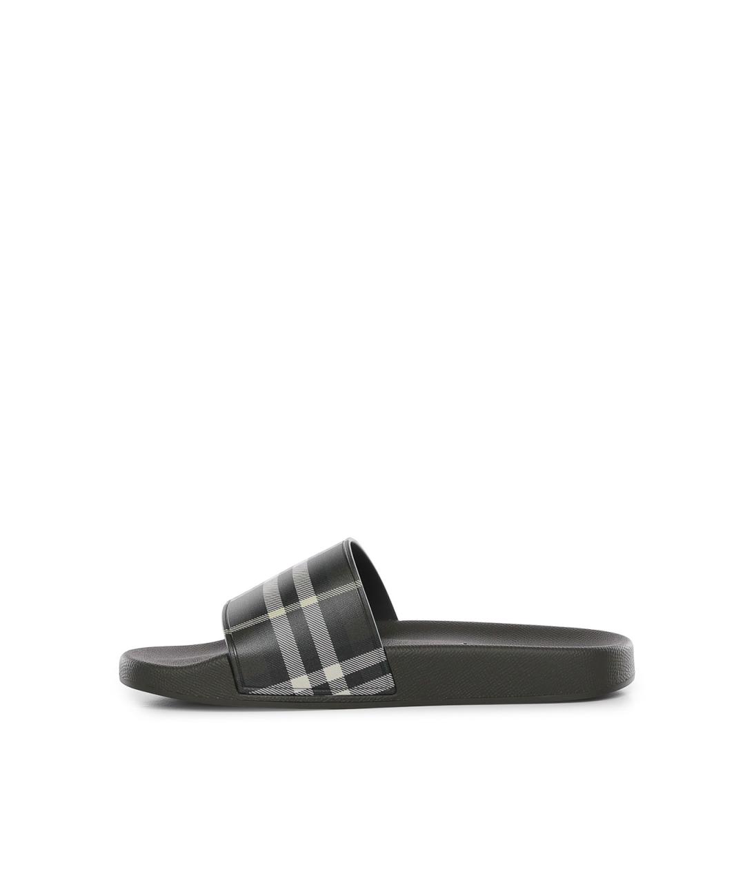 BURBERRY Мульти резиновые шлепанцы, фото 4