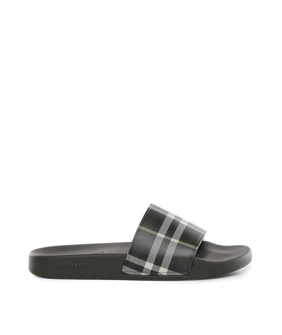 BURBERRY Мульти резиновые шлепанцы, фото 1