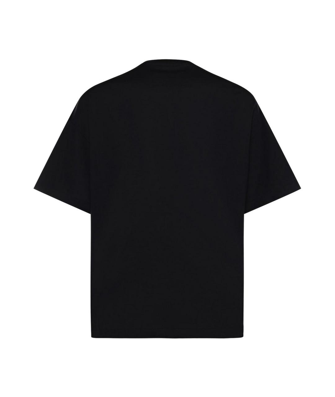JIL SANDER Черная хлопковая футболка, фото 3