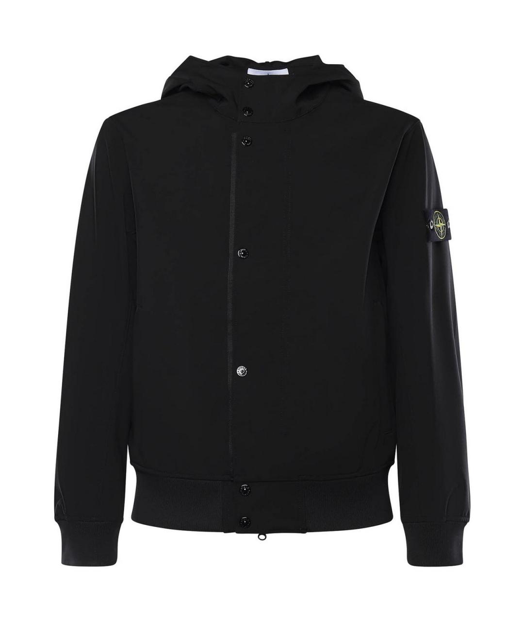 STONE ISLAND Черная полиамидовая куртка, фото 1