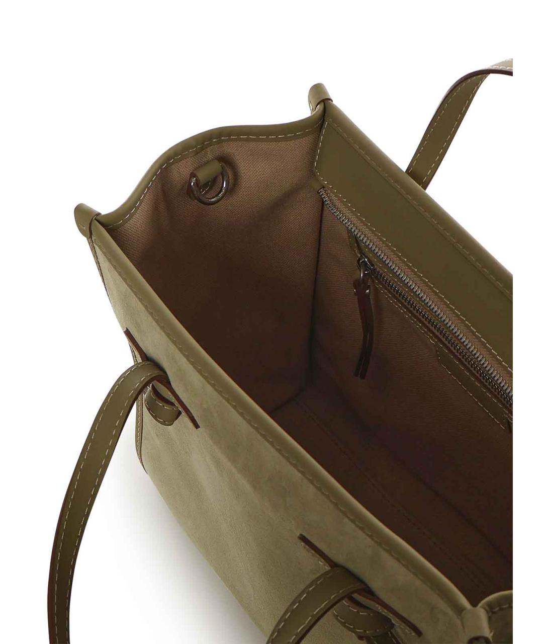 Gianni Chiarini Зеленая замшевая сумка через плечо, фото 4