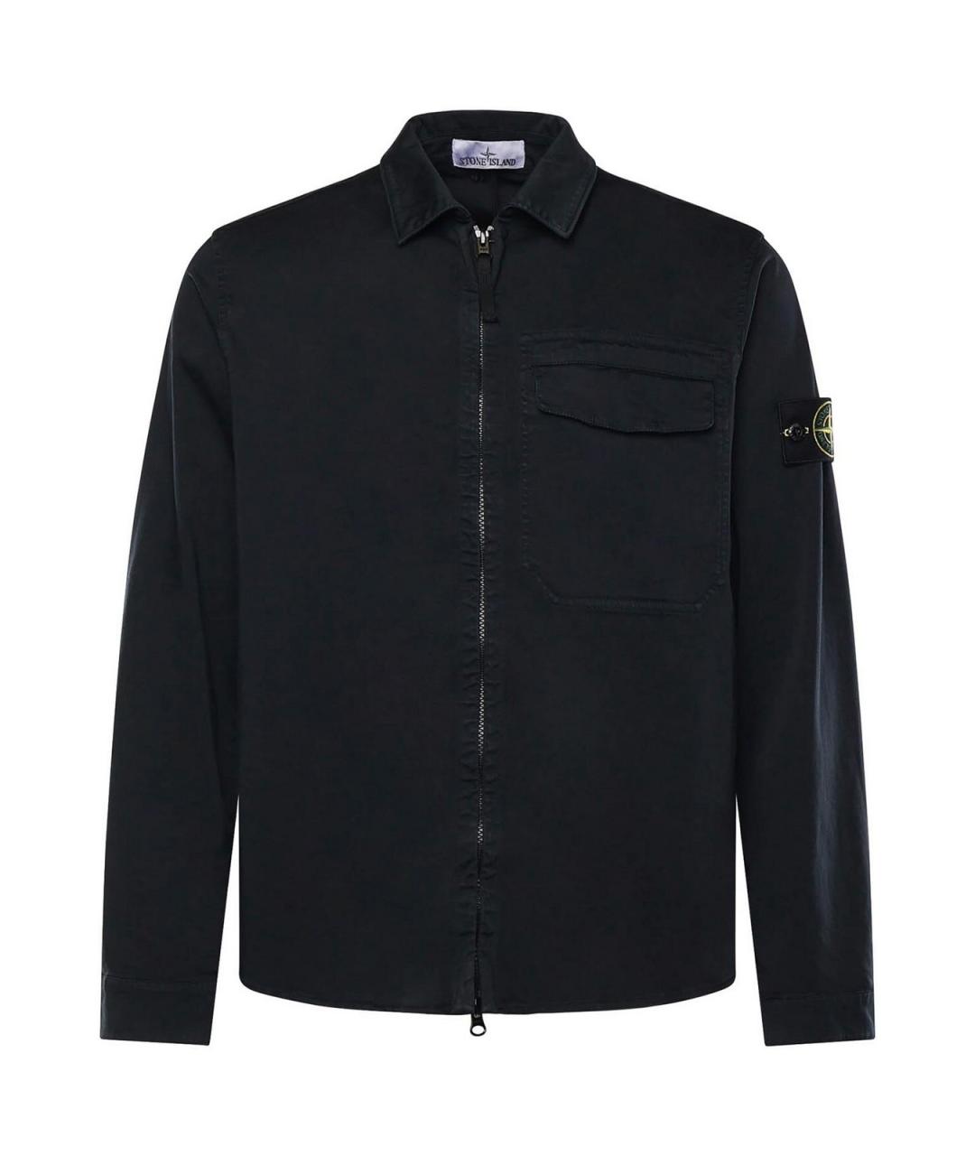 STONE ISLAND Черная хлопковая куртка, фото 1