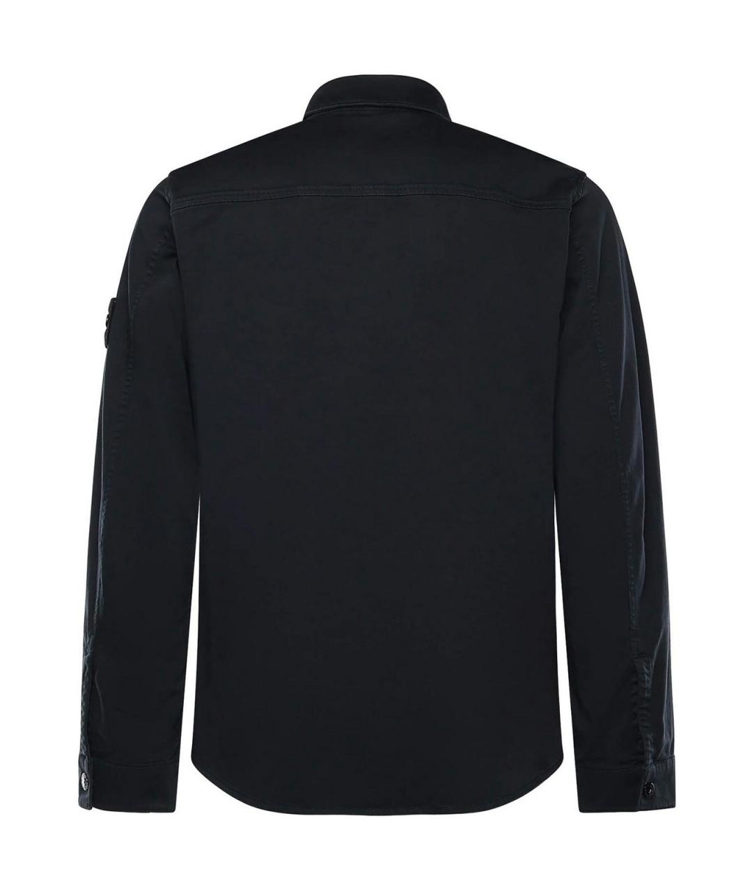 STONE ISLAND Черная хлопковая куртка, фото 3
