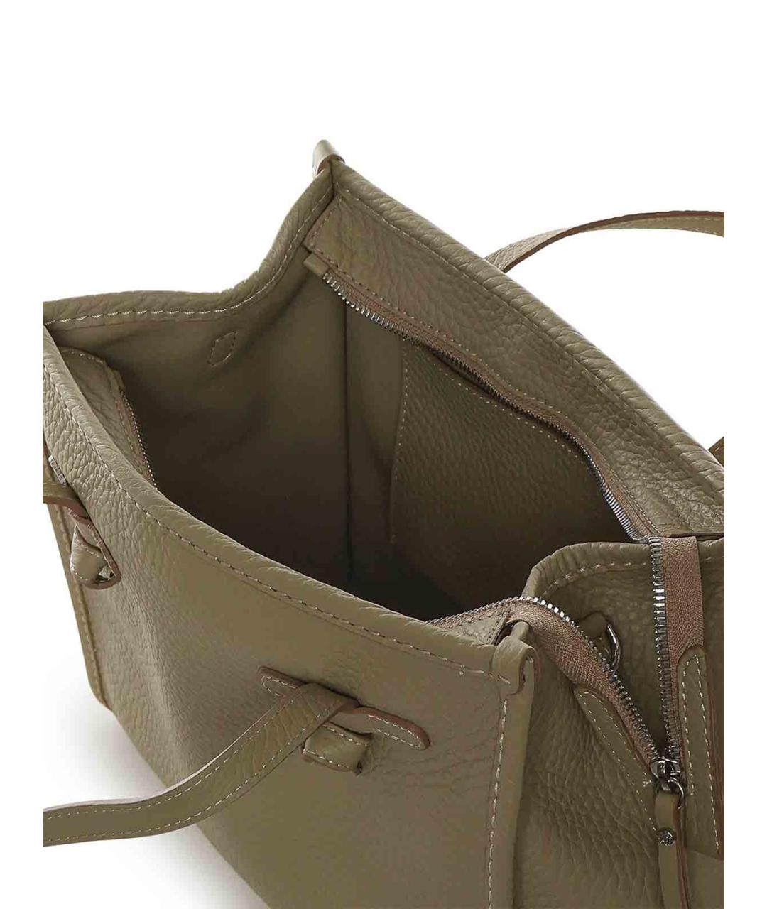 Gianni Chiarini Зеленая кожаная сумка тоут, фото 4