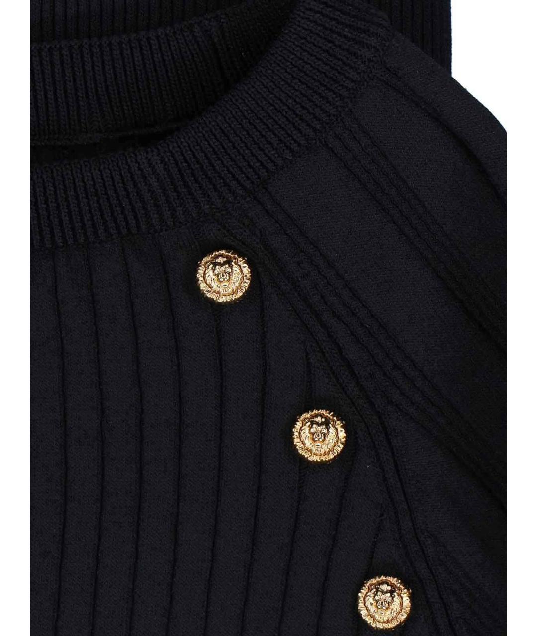 BALMAIN Черный вискозный джемпер / свитер, фото 5