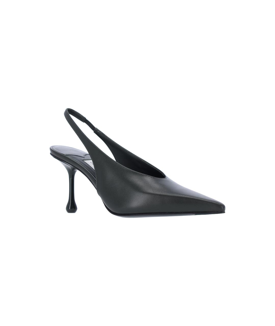 JIMMY CHOO Зеленые кожаные туфли, фото 2
