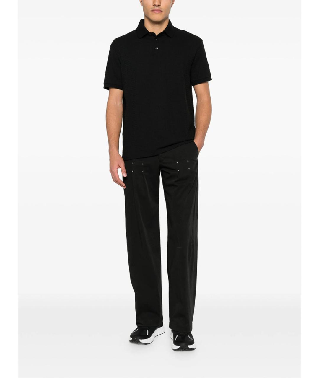 EMPORIO ARMANI Черный хлопковый джемпер / свитер, фото 5