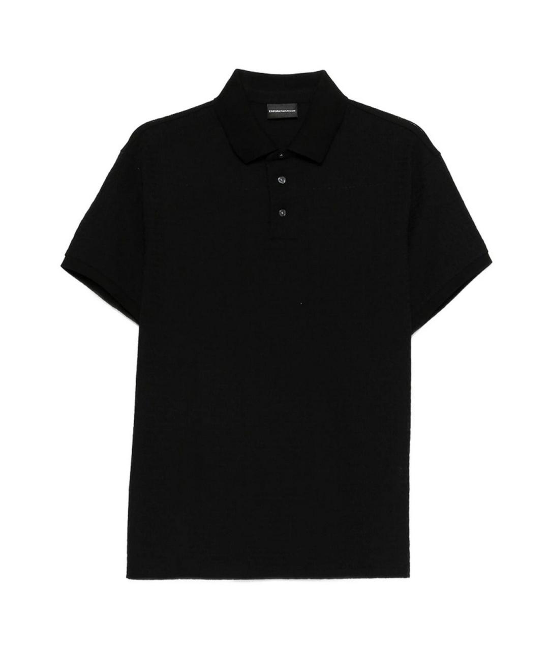 EMPORIO ARMANI Черный хлопковый джемпер / свитер, фото 1