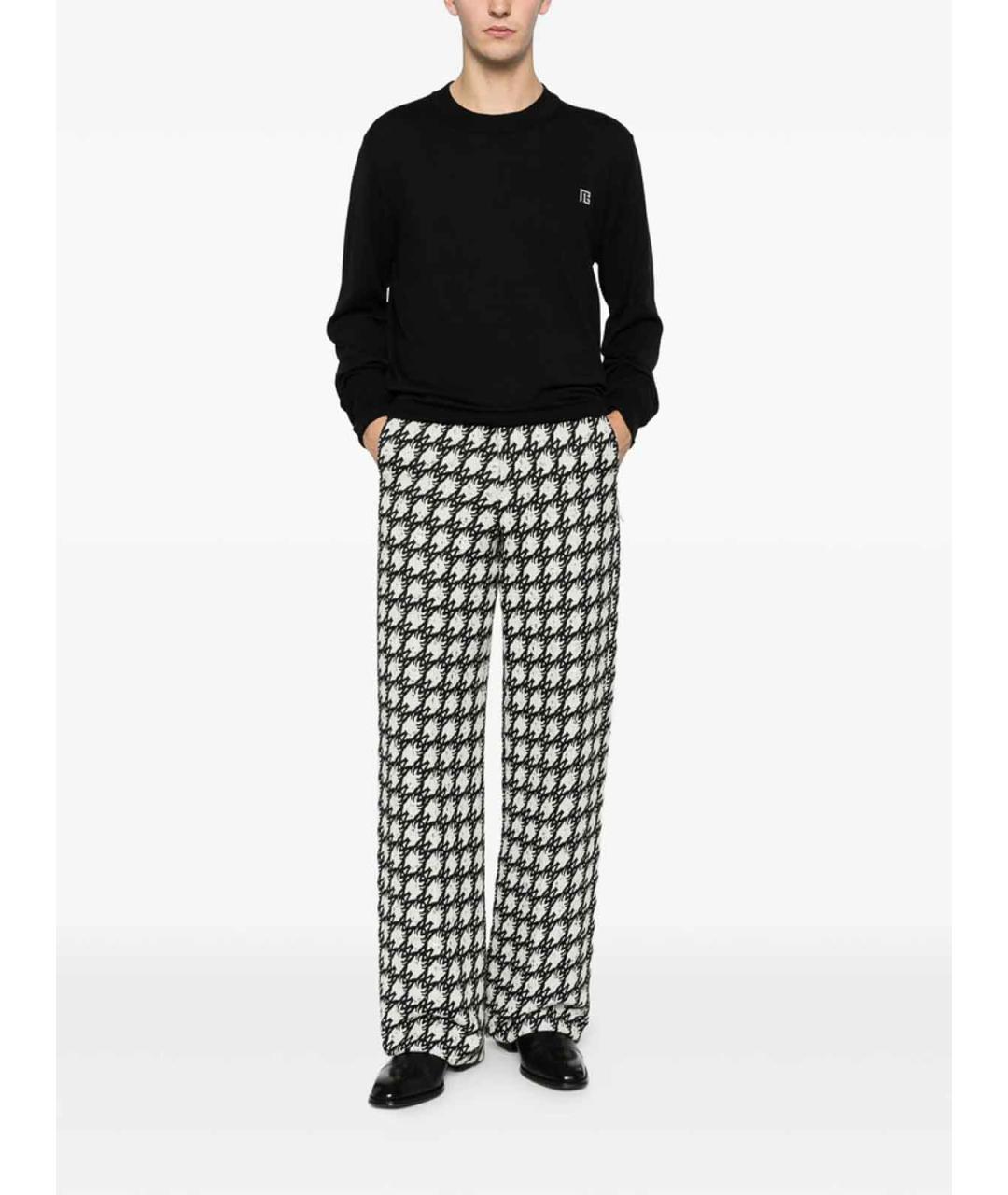BALMAIN Черный хлопковый джемпер / свитер, фото 2