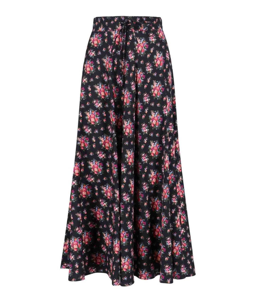 DOLCE&GABBANA Черная шелковая юбка миди, фото 1