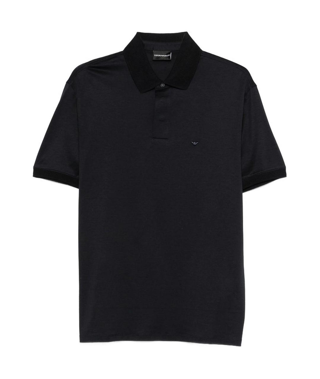 EMPORIO ARMANI Черный хлопковый джемпер / свитер, фото 1