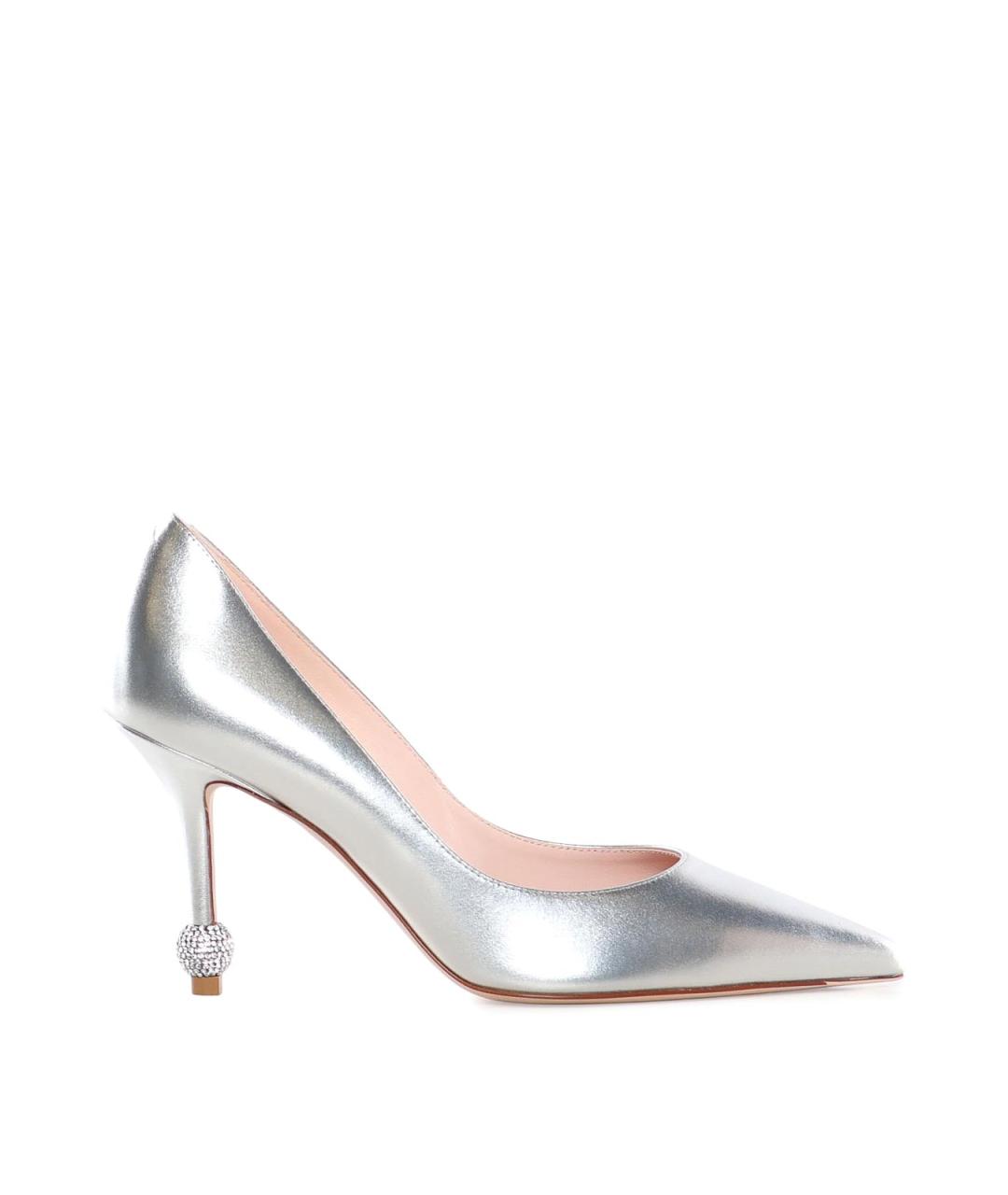 ROGER VIVIER Серебряные кожаные туфли, фото 1