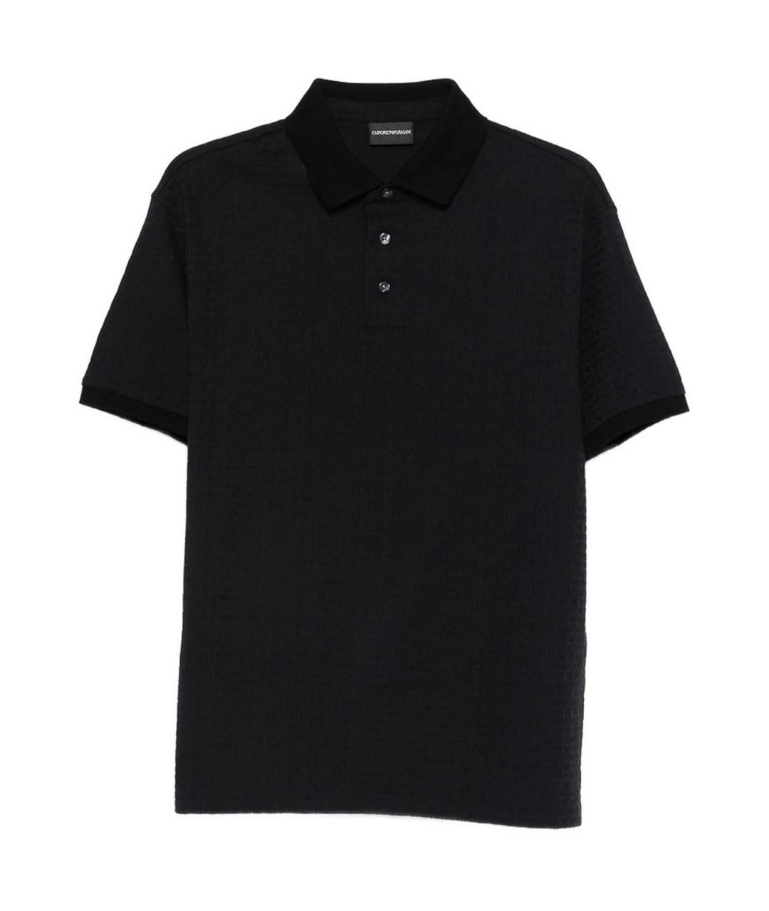 EMPORIO ARMANI Черный хлопковый джемпер / свитер, фото 1