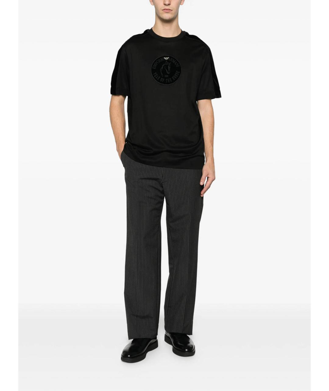 EMPORIO ARMANI Черная футболка, фото 4