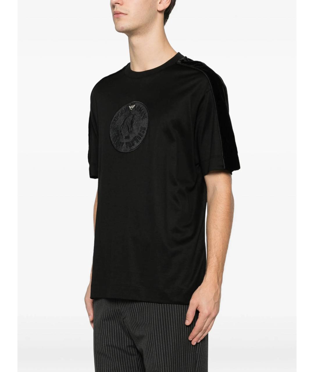 EMPORIO ARMANI Черная футболка, фото 5