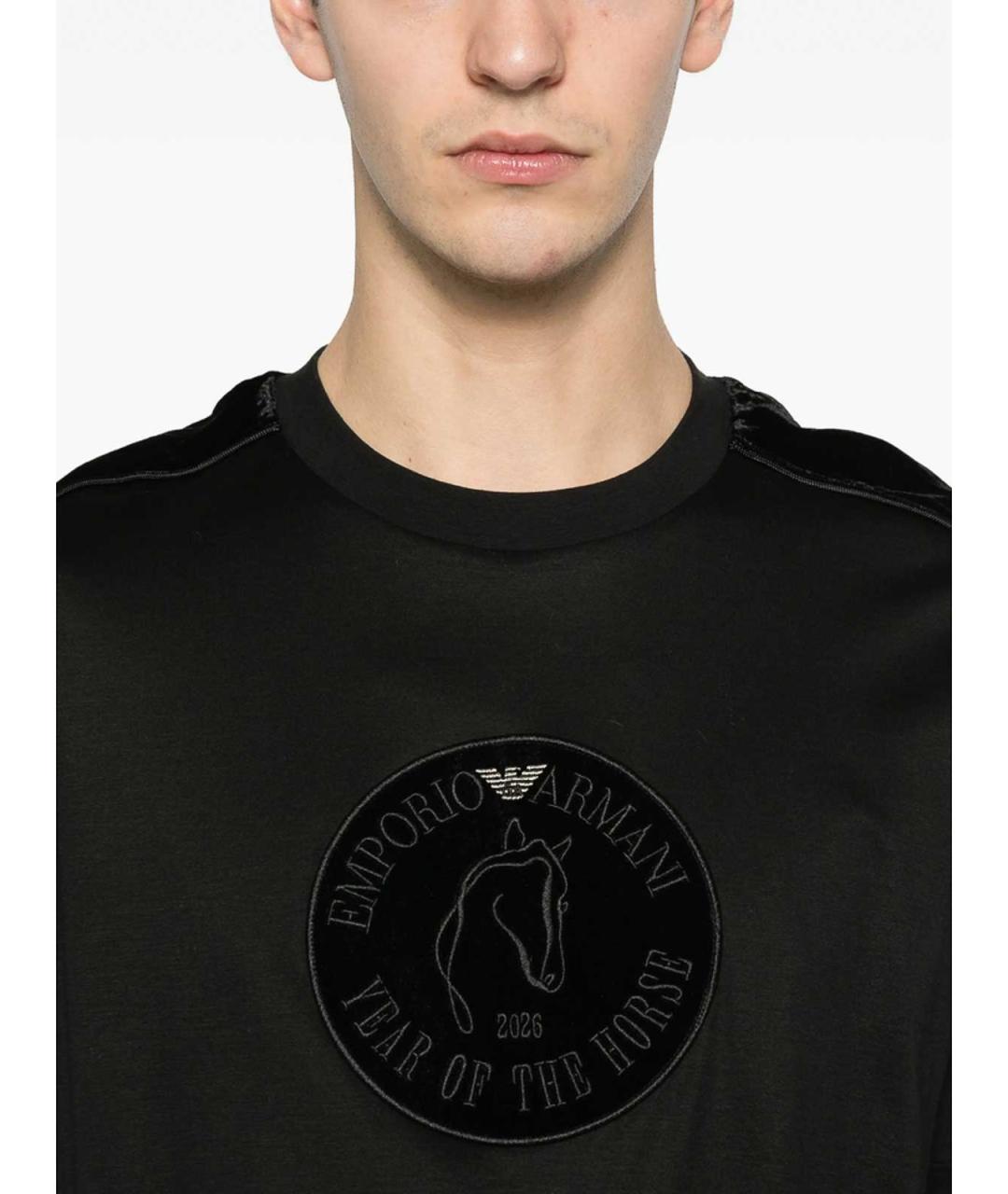 EMPORIO ARMANI Черная футболка, фото 2