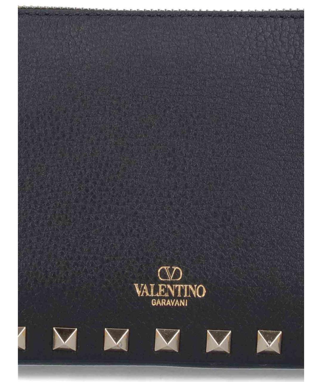 VALENTINO Черная кожаная сумка через плечо, фото 4